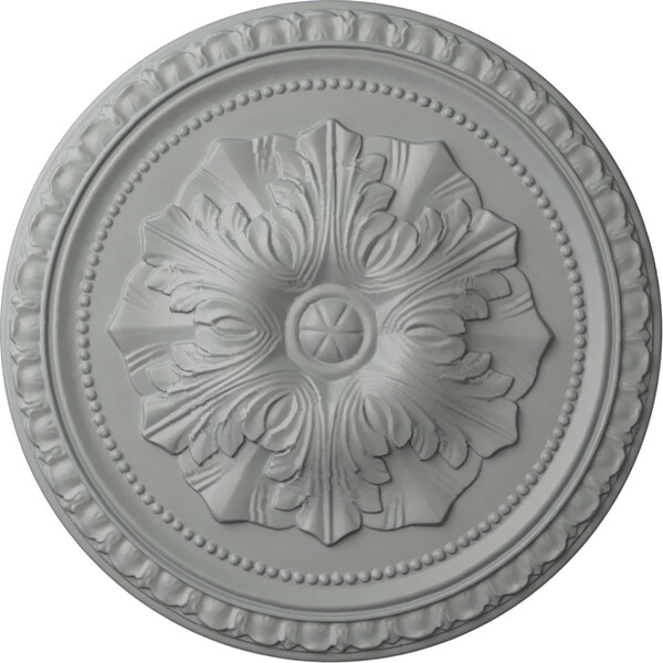 Ekena Millwork Richmond Ceiling Medallion (Fits Canopies up to 2 5/8"), 18"OD x 1 3/8"P, Primed White CM18RI - main